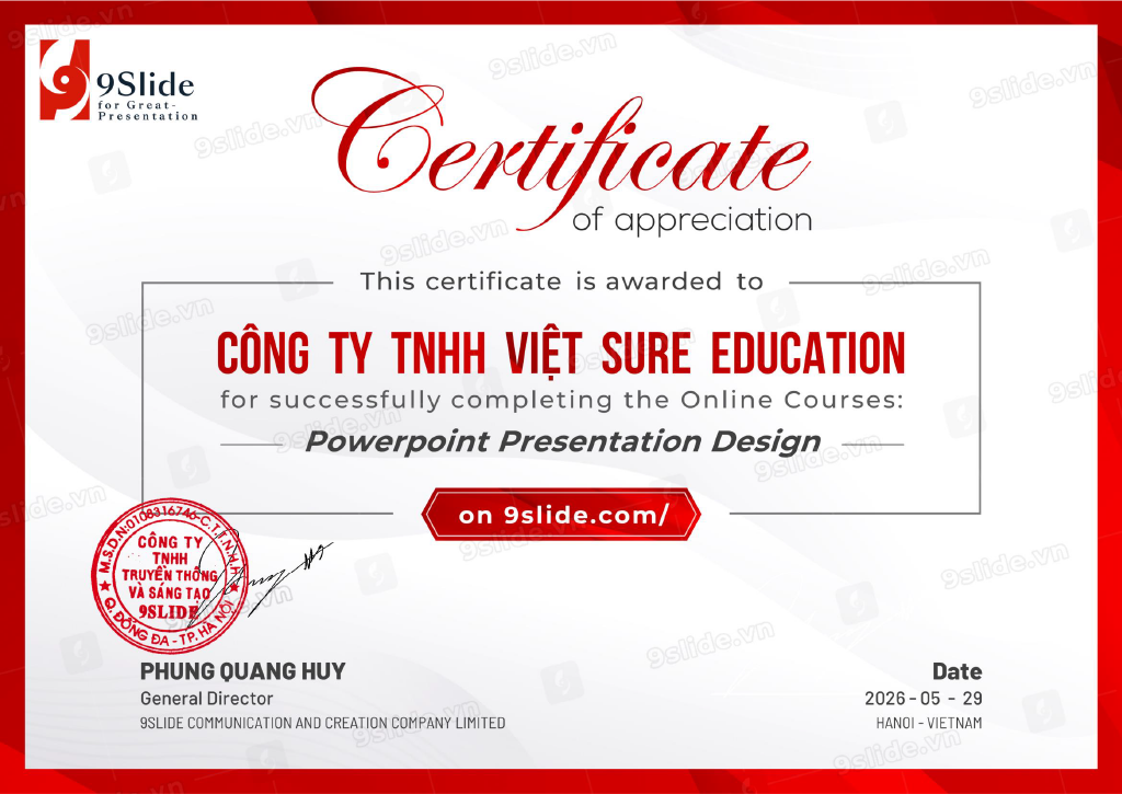 Chứng nhận chuyên môn Vietsure English